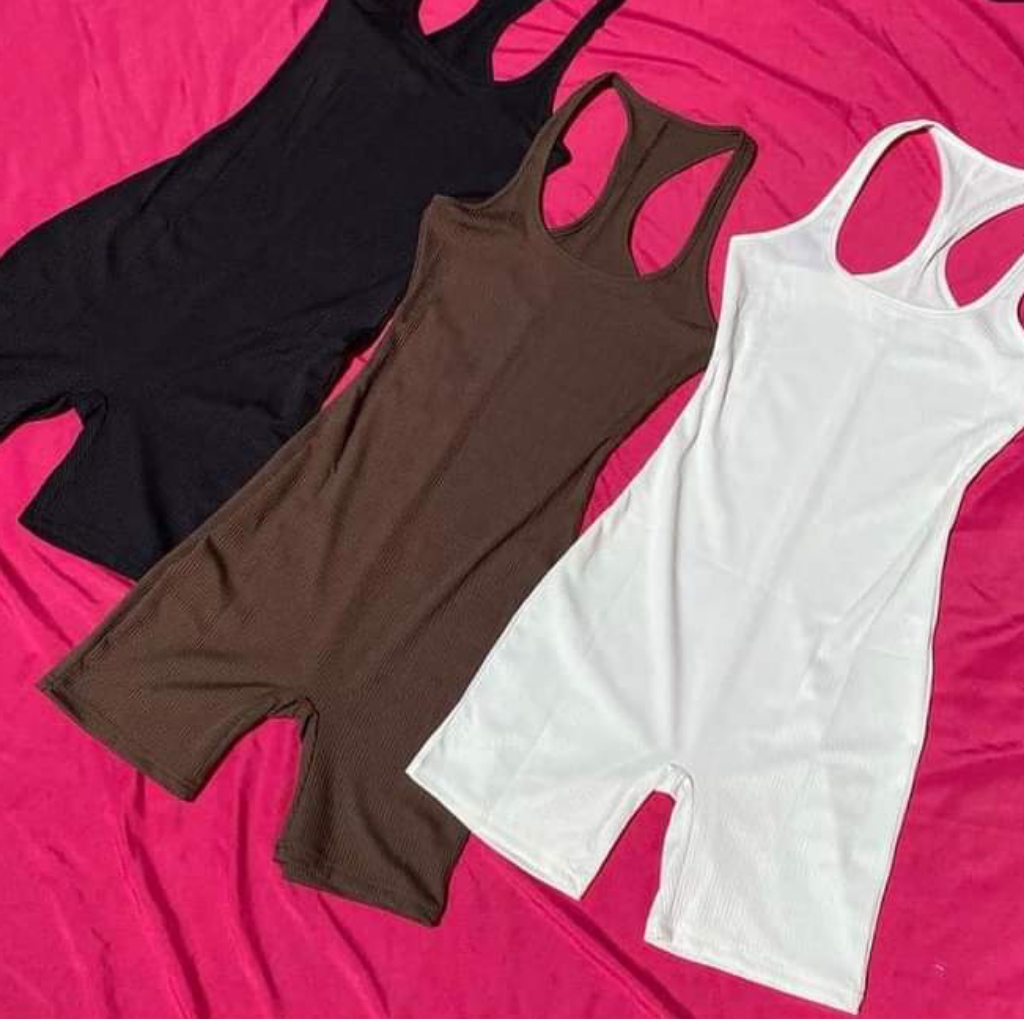 Ribbed Rompers